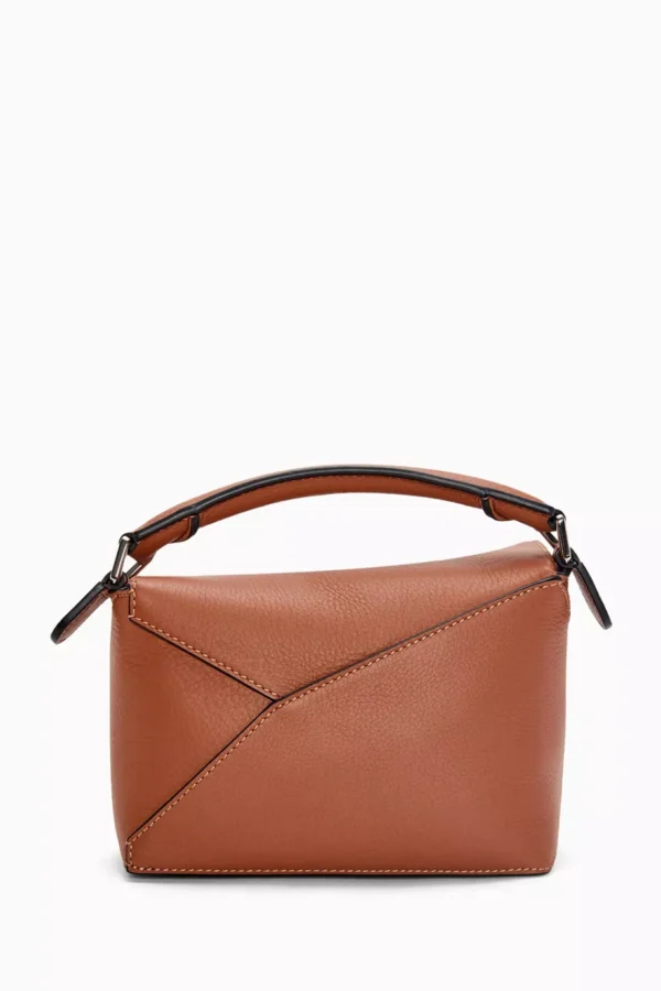 Mini Puzzle Bag in Classic Calfskin - Brown - Image 3