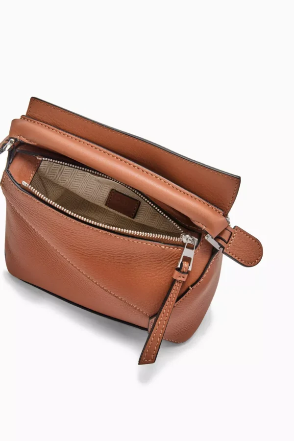 Mini Puzzle Bag in Classic Calfskin - Brown - Image 4