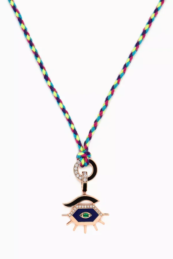 Behind Her Eyes Multi-stone Pendant in 18kt Rose Gold
