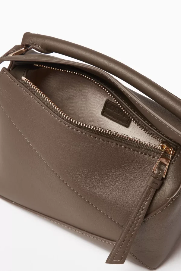 Mini Puzzle Edge Bag in Classic Calfskin - Green - Image 4