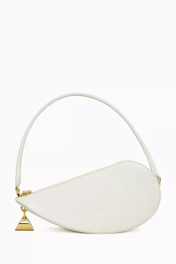 Le Demi-Coeur Shoulder Bag in Leather - White - Image 5