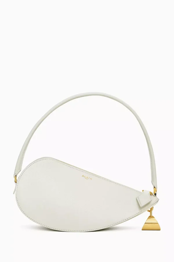 Le Demi-Coeur Shoulder Bag in Leather - White