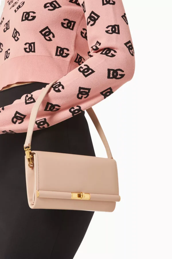 Marlene Wallet Shoulder Bag in Calf Leather - Neutral - Image 6