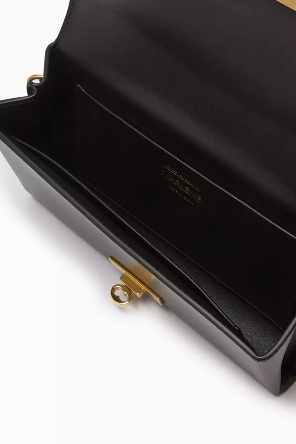 Marlene Wallet Shoulder Bag in Calf Leather - Black - Image 3