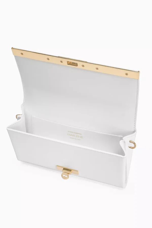 Marlene Wallet Shoulder Bag in Calf Leather - White - Image 2