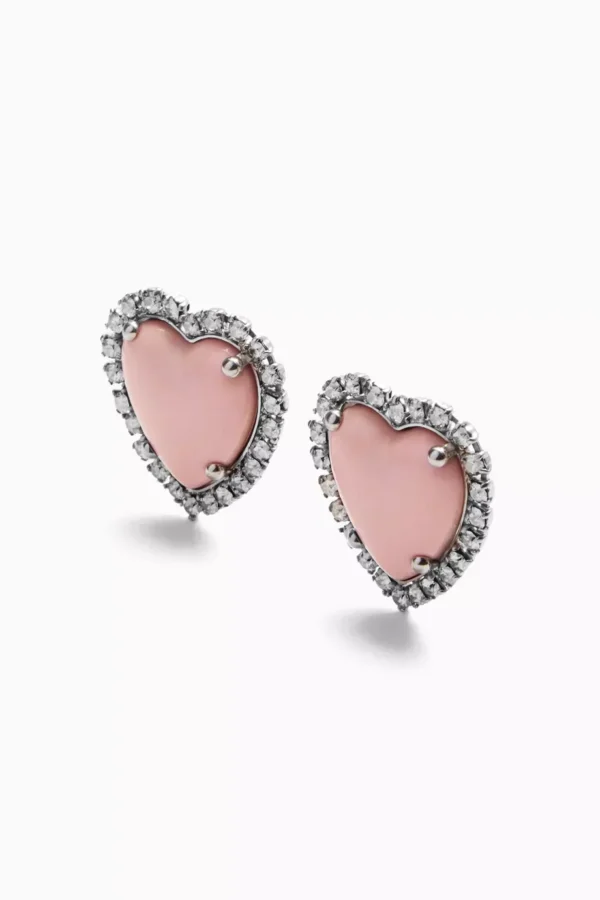 Coeur Hyperbole Swarovski® Clip Earrings in Resin & Metal - Image 4