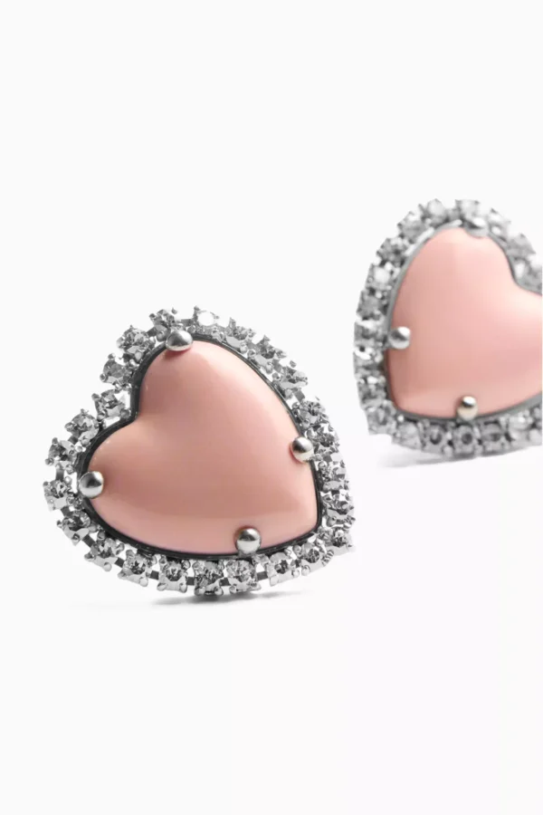 Coeur Hyperbole Swarovski® Clip Earrings in Resin & Metal - Image 5