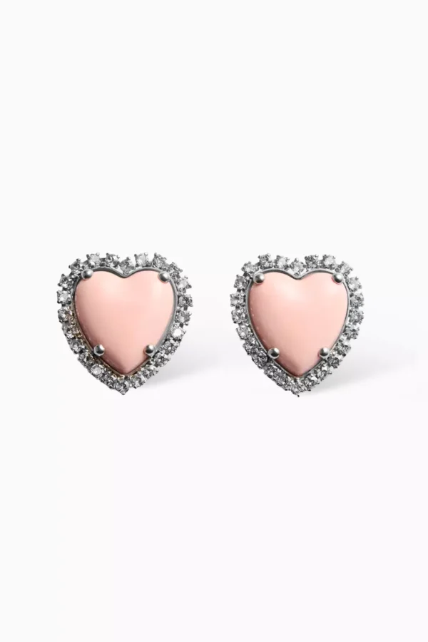 Coeur Hyperbole Swarovski® Clip Earrings in Resin & Metal