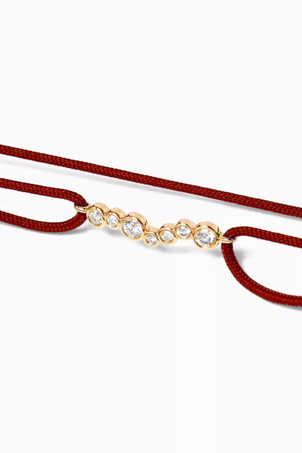 Amie Diamond Bracelet in 18kt Gold - Red