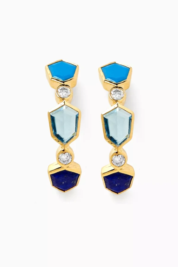 Spring Diamond Earrings in 18kt Yellow Gold