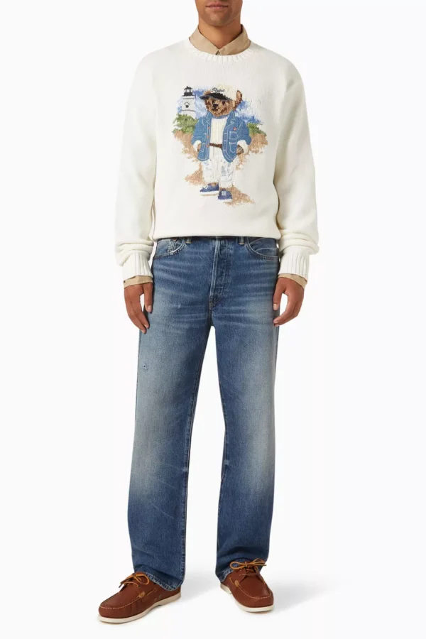 Bear Logo Sweater in Cotton-knit - Image 2
