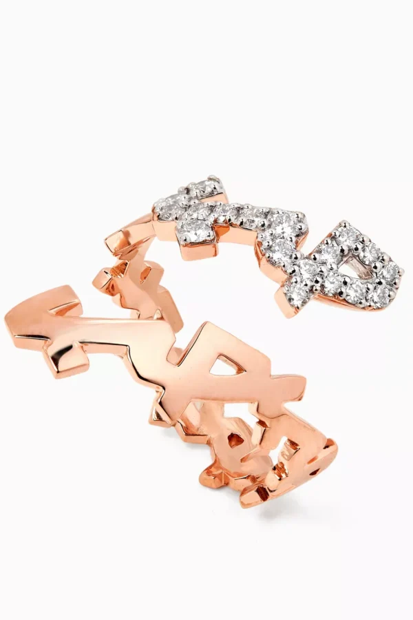 Hobb/Love" Diamond Ring in 18kt Rose Gold - Image 2