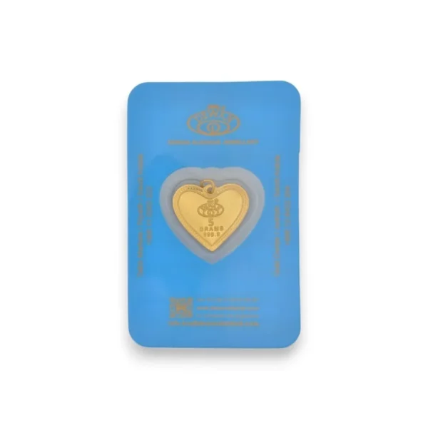 5g 24k Heart Pendant with Children's Wrap