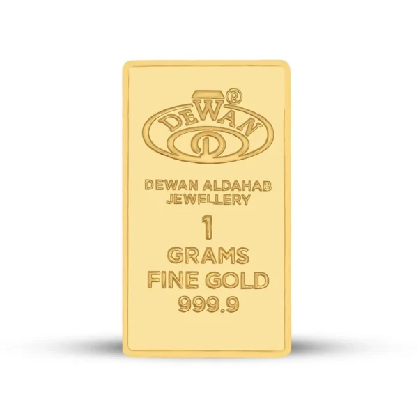 1 gram 24 karat gold bar.