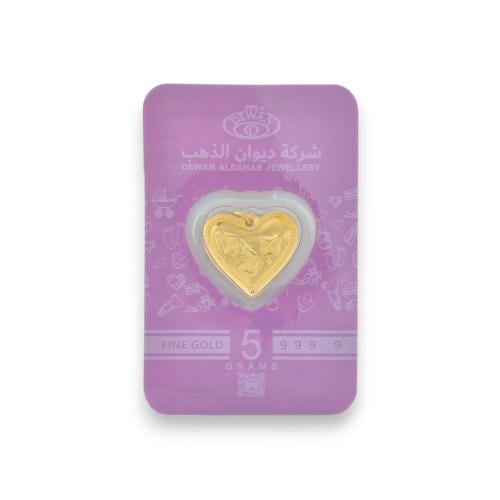 تعليقة قلب 5 جرام عيار 24 بغلاف أطفال
